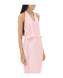 Sequined Halterneck Top -Italist Store bd60f42fb99566c450bcb5688ed0533a