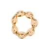 Paco Rabanne Gold And Silver Chunky Bracelet With Engraved Logo In Brass And Alluminium Woman
