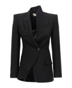 Alexander McQueen Asymmetrical Tailored Blazer