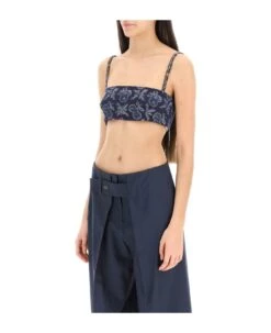 Etro Jacquard Denim Bralette Top -Italist Store d1f1636c70ae2dd05feda16c66bf34d9