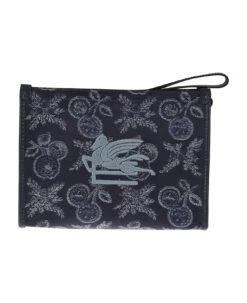 Etro Logo Embroidered Paisley Pouch