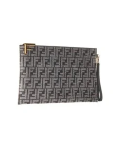 FENDI Logo Plaque Monogram Jacquard Clutch Bag -Italist Store e022760b4376e45deb91f0761324f397
