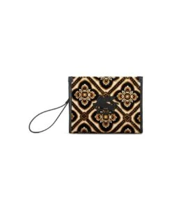Etro Black Jacquard Medium Pouch