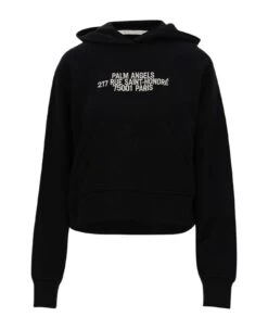 Palm Angels Embroidered Cotton Hoodie