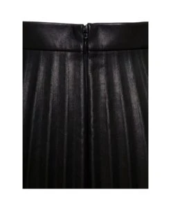 Balenciaga Midi Black Pleated Dress In Leather Woman -Italist Store ebbb3d90e7e1fcd34358809c5b847686