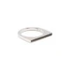 Tom Wood Sleek Ring Top Black Spinel