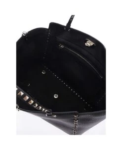 Valentino Garavani Rockstud Medium Tote In Black Calf Leather -Italist Store fa9dc72b611378a5e23229d7f95b09d3