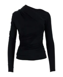 Balenciaga Asymmetrical Cupro Blend Top