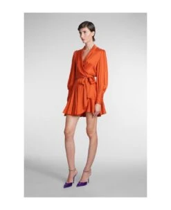 Zimmermann Dress In Orange Silk -Italist Store ffa5f0324ae573aec560e49fe4d68fec