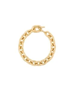 Paco Rabanne Woman's Gold-colored Aluminum Chain Necklace
