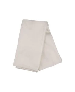 White Ribbed Cashmere Scarf