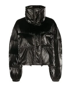 Black Telia Quilted Padded Jacket