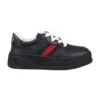 Gucci Blue Sneakers For Boy With Web Tape And Iconic Logo