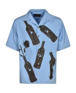 Prada Bottle Print Formal Shirt