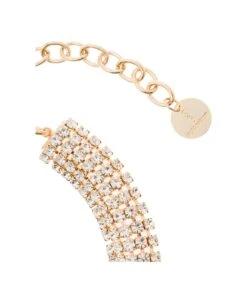 'boldy' Necklace With Glass Rhinestone In Gold-plated Brass Woman