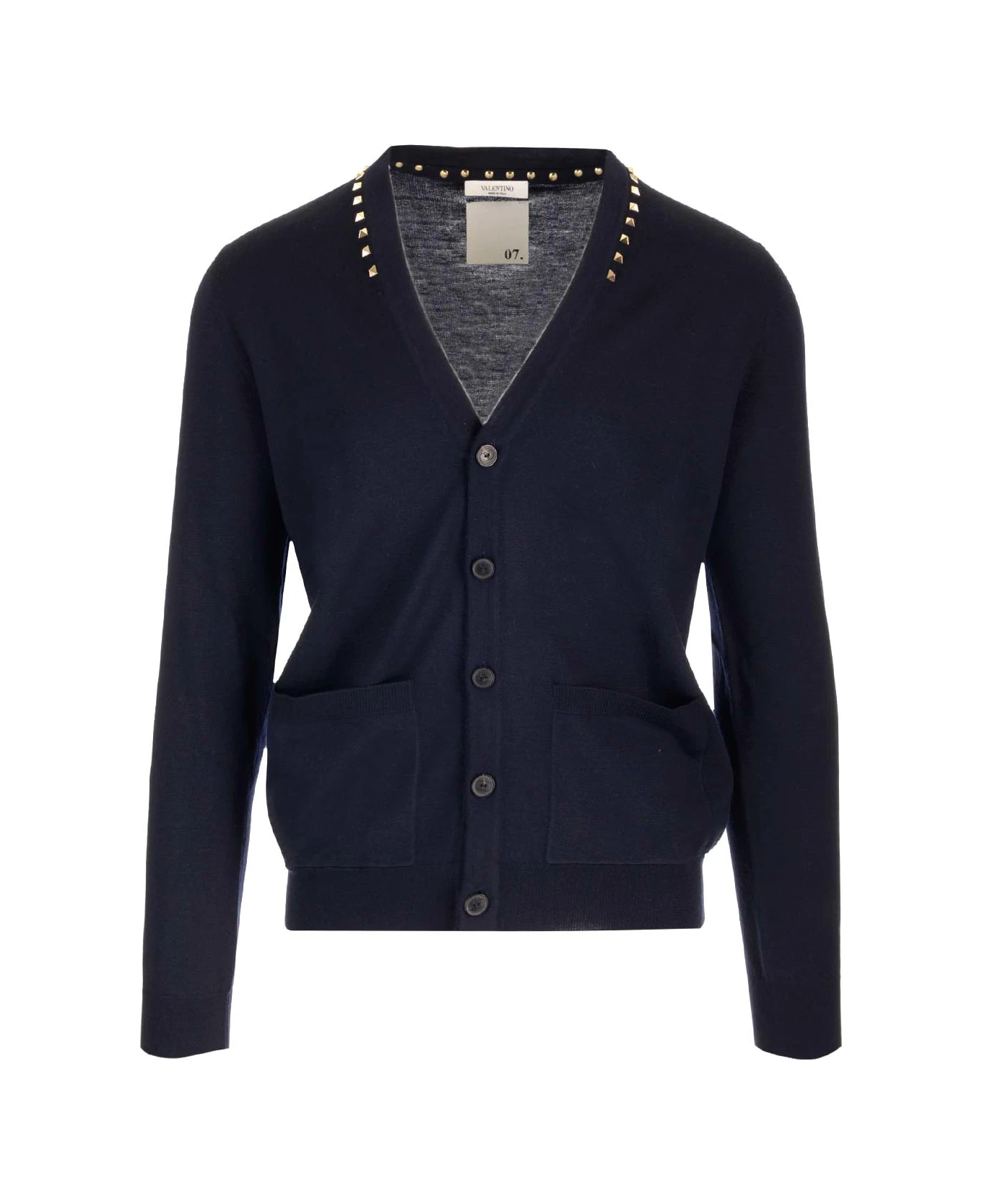 Valentino Garavani Blue "rockstud" Cardigan 1 Valentino Garavani Blue "rockstud" Cardigan