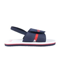 Hugo Boss Blue Sandals For Boy With Red Logo