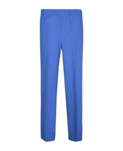 Gucci Gg Cross Blue Trousers