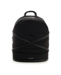 Alexander McQueen Black "harness" Backpack