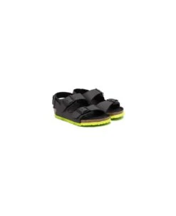 Birkenstock Black Slingbac Sandals With Buckles In Polyurethane Boy