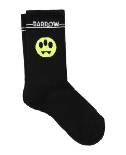 BARROW Black Socks For Kids With Logo And Smiley