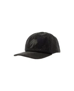 Palm Angels Big Palm Basebell Cap With All-over Rhinestones Embellishment In Black Cotton Woman