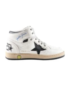 Golden Goose White Sneakers For Boy With Star And Logo