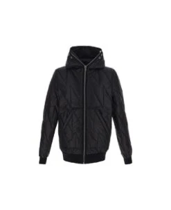 Gimp Quilted Zipped Hooded Jacket