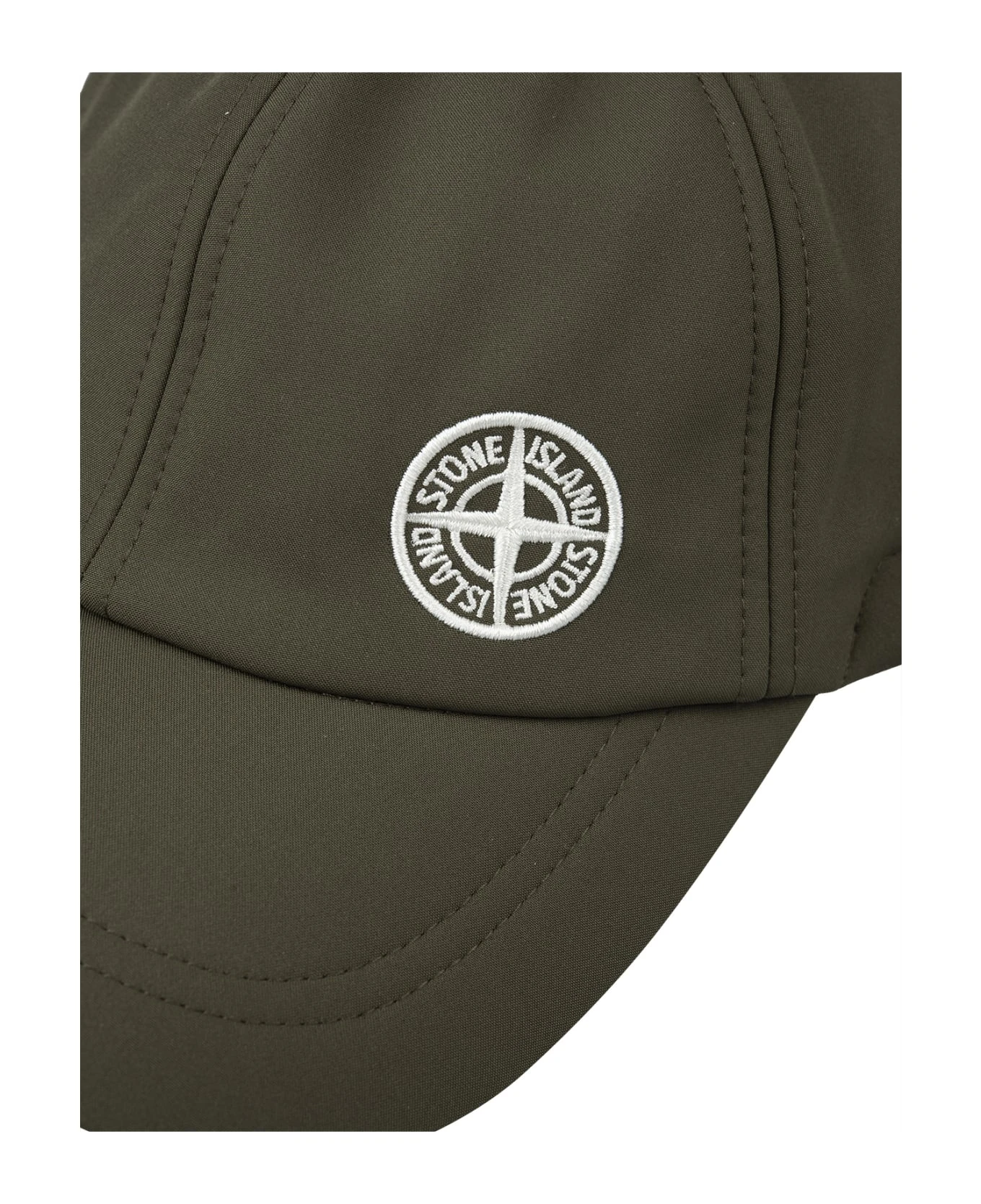 Stone Island Olive Green Baseball Cap In Soft-shell-r_e.dye Technology 3 Stone Island Olive Green Baseball Cap In Soft-shell-r_e.dye Technology - Image 3