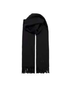 A.P.C. Black "alix Brodée" Scarf
