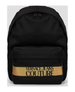 Versace Jeans Couture Coated Logo Nylon Backpack