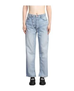 Ganni Figni Jeans In Blue Cotton