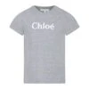 Chloé Grey T-shirt For Girl With Logo