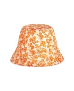 Etro Bucket Hat With Orange Berries Motif