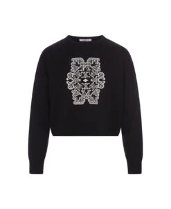 Max Mara Black Sir Sweater
