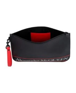 Alexander McQueen Logo Detail Flat Leather Pouch -Italist Store 1aee09a9e64fd87a833c83fb83c8d20b