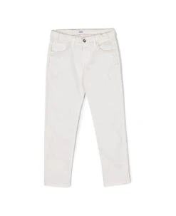 MSGM Cream Trousers With Abrasions