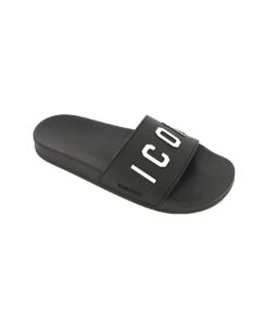 'icon' Rubber Slides Dsquared2 -Italist Store 1bc5a0dc6b593cd8f220bf4a1911d563
