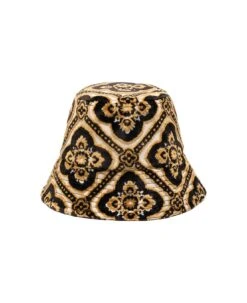 Etro Black Jacquard Velvet Bucket Hat