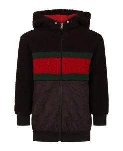 Gucci Brown Eco-fur Coat For Kids With Interlocking Gg