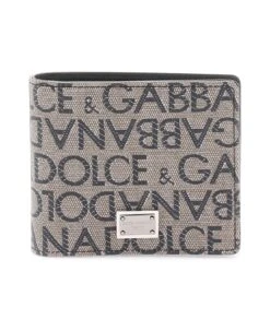 Dolce & Gabbana Jacquard Logo Bi-fold Wallet