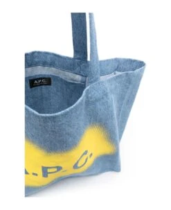 A.P.C. Blue Cotton Tote Bag -Italist Store 20811afc919b402b095556096e335483