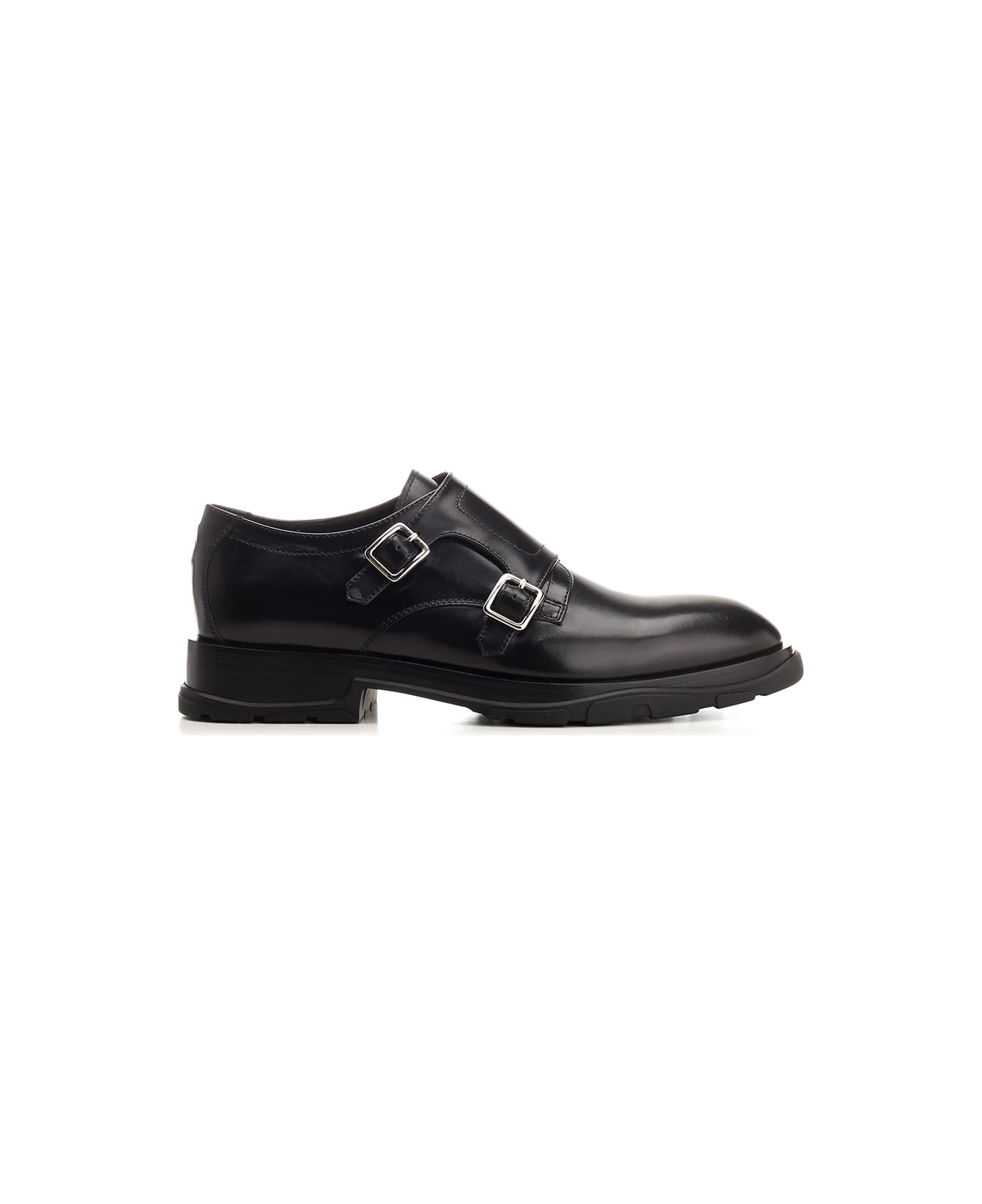 Alexander McQueen Black Double Buckle Loafer 1 Alexander McQueen Black Double Buckle Loafer
