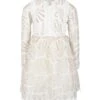 Ivory Dress For Girl With Ruffle