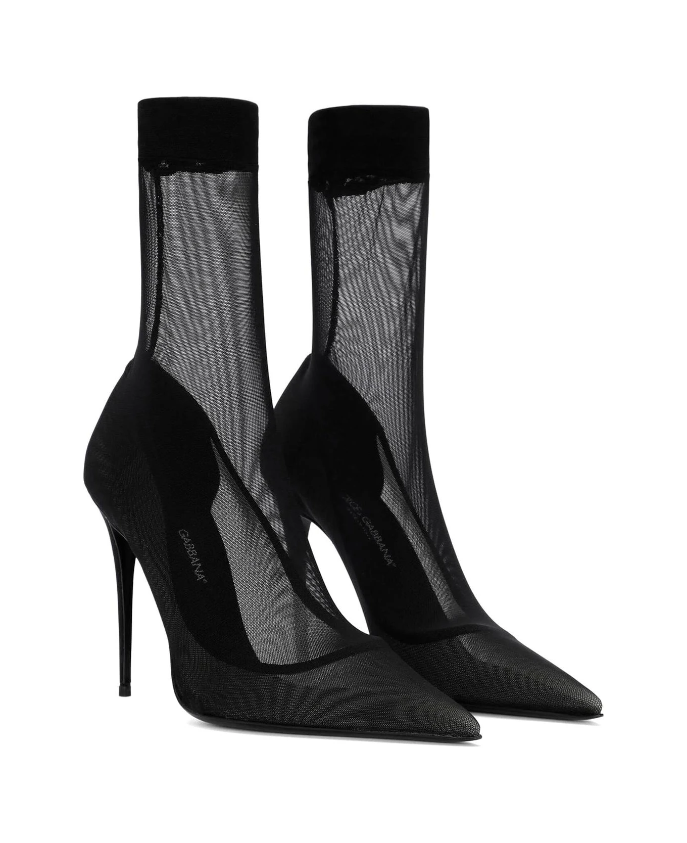 Dolce & Gabbana Stretch Tulle Ankle Boots 5 Dolce & Gabbana Stretch Tulle Ankle Boots - Image 5