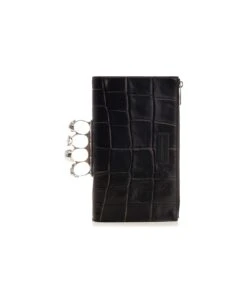 Alexander McQueen Black "four-rings" Pouch