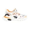 Balenciaga White 'trak.2' Sneakers For Kids With Logo