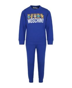 MOSCHINO Blue Suit For Boy With Teddy Bears