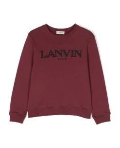 Lanvin Bordeaux Red Cotton Sweatshirt