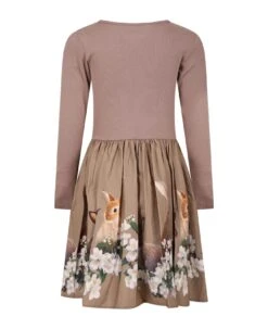 Molo Brown Dress For Girl With Print -Italist Store 24ef1c1b009f4c0a788a17e90b13dd8e